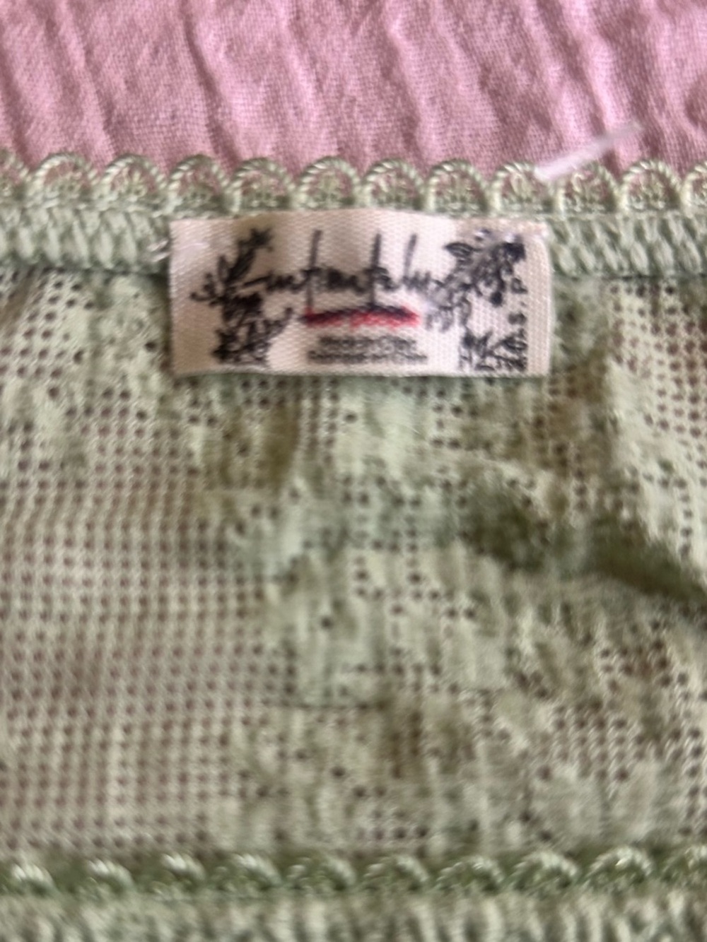 Free people Sage Green Lace Midi Skirt - Picture 2 of 8